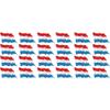 INDIGOS UG Mini Waving Luxembourg Flag Stickers, 33 x 20 mm, 24-Pack view 1
