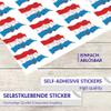 INDIGOS UG Mini Waving Luxembourg Flag Stickers, 33 x 20 mm, 24-Pack view 2