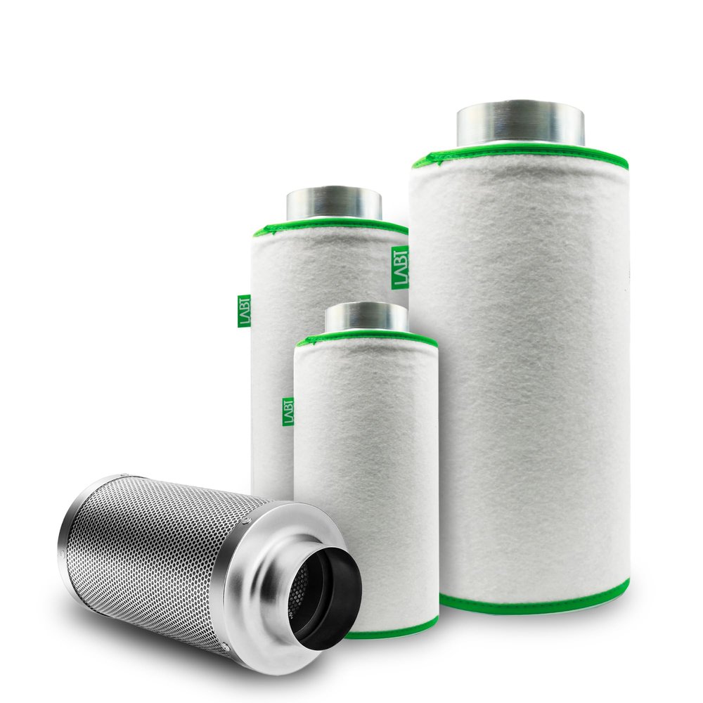 LABT Air Filter, 125 mm Flange | for 350 m³/h Airflow, Activated Carbon Odor Filter