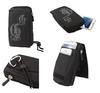 DFV mobile Multi-Functional Vertical Stripes Pouch Case with Zipper and Carabiner for Palm Treo 680, Black (16 x 9.5 cm) view 1
