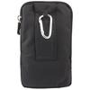 DFV mobile Multi-Functional Vertical Stripes Pouch Case with Zipper and Carabiner for Palm Treo 680, Black (16 x 9.5 cm) view 3