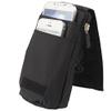DFV mobile Vertical Stripes Pouch Case with Zipper and Carabiner for Posh Micro X S240, Black, 16 x 9.5 cm view 4