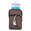 DFV mobile Universal Vertical-Stripe Pouch Case with Zipper and Carabiner for Caterpillar Cat B30, Brown, 17 x 10.5 cm view 2
