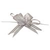 Organza Gift Bows, 5 cm, 50 Pieces, Silver view 1