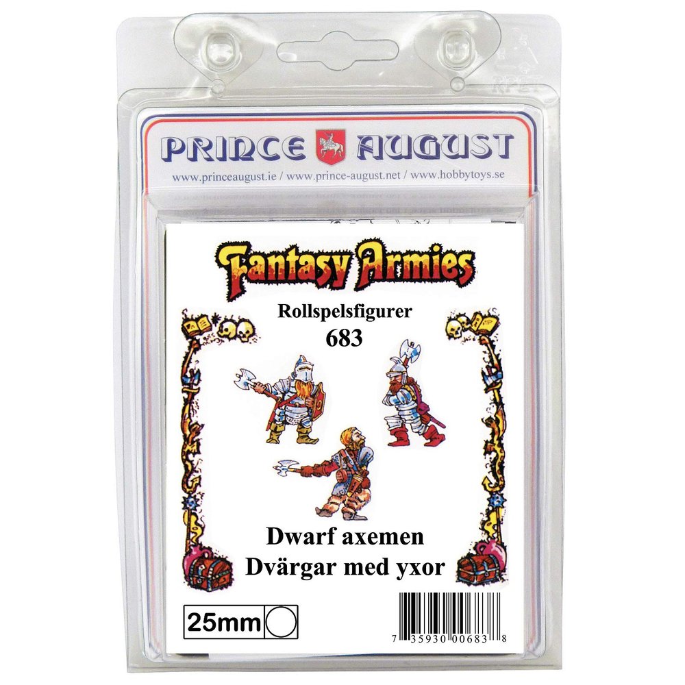 25mm Fantasy Casting Mold: Dwarf Axemen