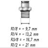 Pneumatic Compressed-Air T-Piece Push-In Fitting (PB), 6 mm, BSPT R1/2" Thread view 2