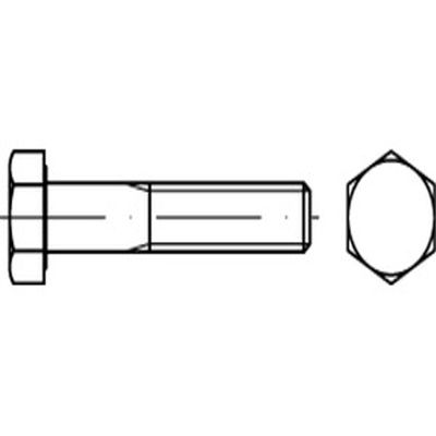 DIN 931 Class 8.8 Zinc-Plated Hex Head Screw with Shank, M16 x 380 (1 pc)