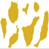 Samunshi Canary Islands Wall Tattoo and Decal, 30 x 14.4 cm, Gold Metallic Effect view 1