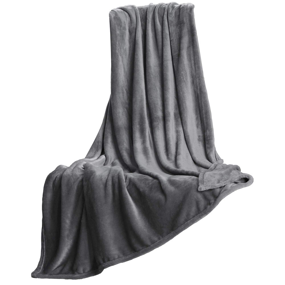 CelinaTex Salsa Cozy Blanket 150 x 200 cm Gray, Cashmere Touch, Super Soft Microfiber Flannel