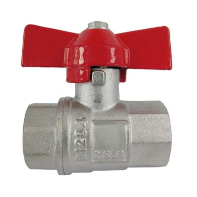 Brass Ball Valve Female x Female 1" with Aluminum Lever