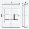 Surface-Mount Distribution Box, 24 Modules, IP40 view 2