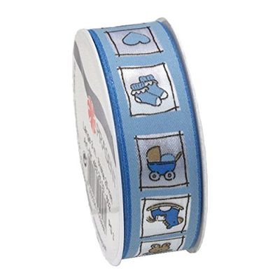 NEW Natale Decorative Ribbon, Light Blue, 25 mm x 3 m
