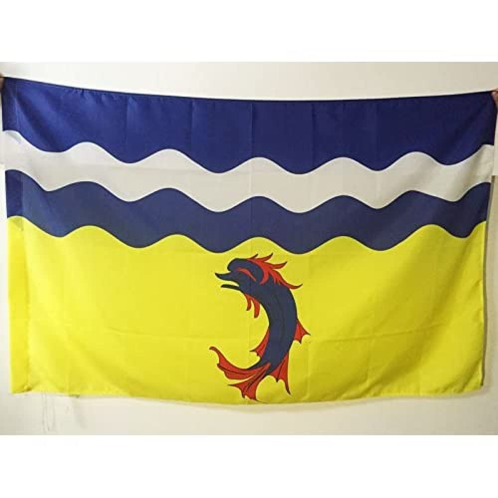 AZ FLAG Isère Department Flag 90 x 60 cm, 100D Polyester, Pole Sleeve