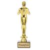 andSmile Dream Woman Trophy with Engraving, Gold Finish and Marble Base view 1