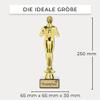 andSmile Dream Woman Trophy with Engraving, Gold Finish and Marble Base view 2