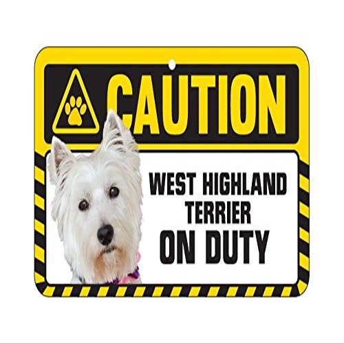 West Highland White Terrier Caution Sign