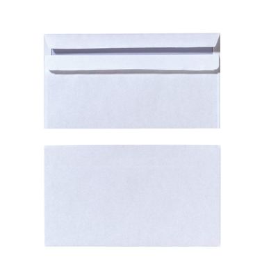 Herlitz 11285483 DL Envelopes, Self-Adhesive, Windowless, 1,000 Count, White