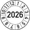 2026 Annual Inspection Stickers, 25 mm, White, 500 Count view 1