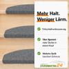 Kettelservice-Metzker Rambo Stair Treads, 15-Piece Set, Semicircular, Dark Gray, Approx. 65 x 24 x 4 cm, 6 mm Pile view 3