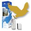 Decooo.be 22 Window Warning Birds – Prevents Bird Strikes – Complete Set with Spray and Squeegee – Self-Adhesive Birds of Prey – Gold view 1