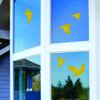Decooo.be 22 Window Warning Birds – Prevents Bird Strikes – Complete Set with Spray and Squeegee – Self-Adhesive Birds of Prey – Gold view 3