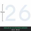 Number 26 Sticker, White, 10 cm, Weather-Resistant view 2