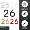 Number 26 Sticker, White, 10 cm, Weather-Resistant view 3