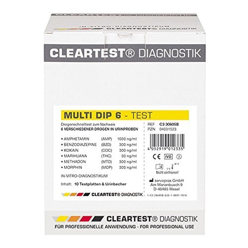 Cleartest 306012-1 Multi Dip 12-Test Individual Test
