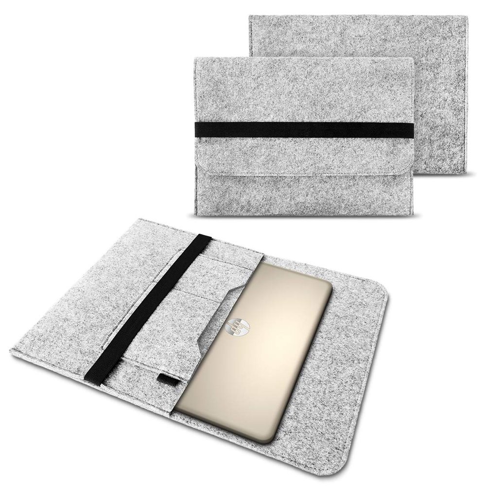 NAUC Felt Laptop Sleeve for 15–15.6-Inch Ultrabooks, Light Gray, HP 250 G4