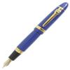 Gullor Heavy Large Fountain Pen 159, Gold Trim, Medium Nib (0.5 mm), Blue view 1
