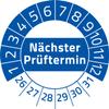 Next Inspection Due Sticker, 250 Pieces, 25 mm, Blue view 1