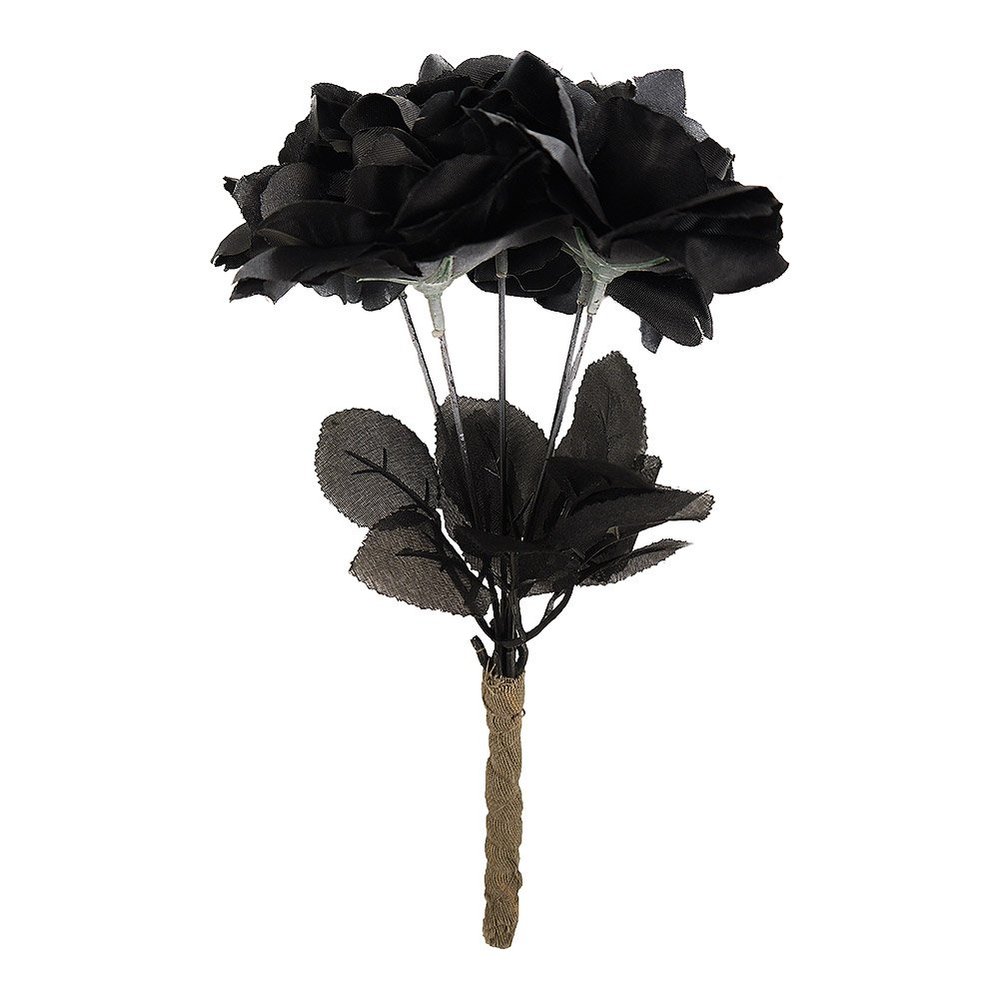 Horror-Shop Black Gothic Rose Bouquet