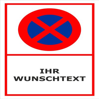 Melis-Folienwerkstatt No Parking Tow-Away Sign with Custom Text, 45 x 30 cm, 3 mm Aluminum Composite