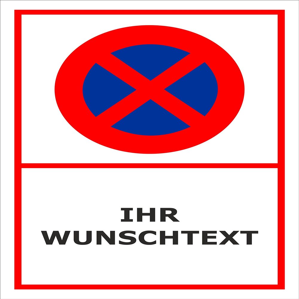 Melis-Folienwerkstatt No Parking Tow-Away Sign with Custom Text, 45 x 30 cm, 3 mm Aluminum Composite
