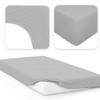 Jacobson Jersey Fitted Sheet (140x200-160x200 cm, Gray) view 2
