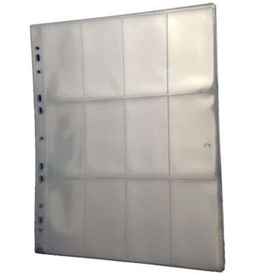 10 x A4 Collector Album Pages, Acid-Free, 12-Pocket