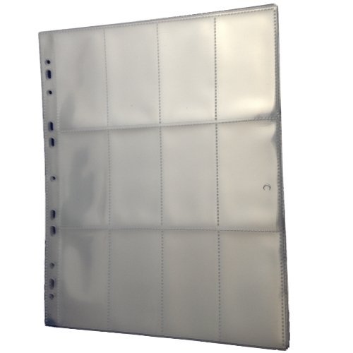 10 x A4 Collector Album Pages, Acid-Free, 12-Pocket