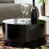 SalesFever Kuba Round Black High-Gloss MDF Coffee Table, 60 cm view 1