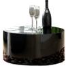SalesFever Kuba Round Black High-Gloss MDF Coffee Table, 60 cm view 2