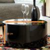 SalesFever Kuba Round Black High-Gloss MDF Coffee Table, 60 cm view 4