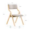 SoBuy Folding Wooden Chair, Upholstered, Fully Assembled, 49 x 80 x 54 cm view 4