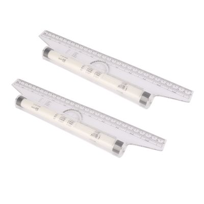 uxcell 12 in Engineering Architectural Metric Parallel Rolling Rulers, 2-Piece Set