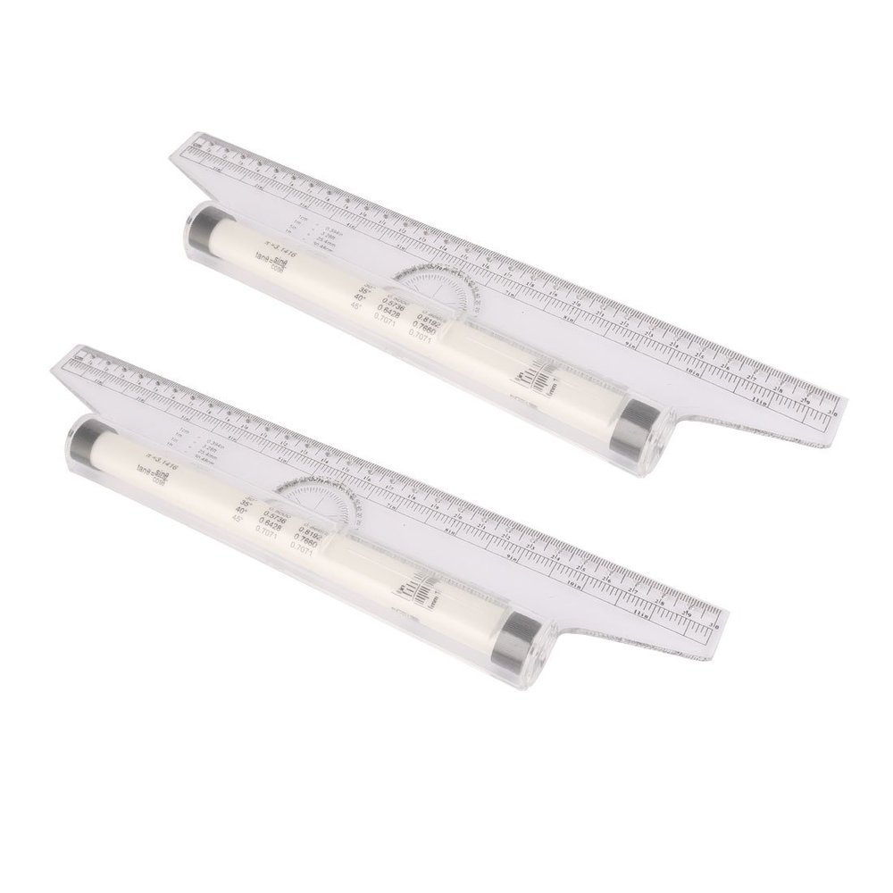 uxcell 12 in Engineering Architectural Metric Parallel Rolling Rulers, 2-Piece Set