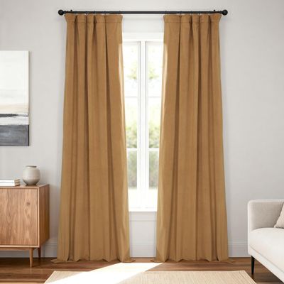 HPD Signature Velvet Blackout Curtain, 50 x 96 in, Amber Gold, 1 Panel