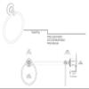 Gatco 4022 Tavern Towel Ring, Satin Nickel, 6.5 in view 3