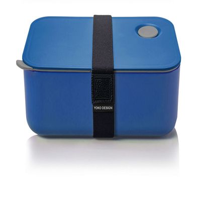 Yoko Design 1387 Airtight Plastic Lunch Box, Blue, 19 x 6.5 x 12 cm