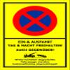 No Parking Tow-Away Sign – Keep Entrance and Exit Clear, Including Opposite Side – 6 x 4 in. Sticker view 1
