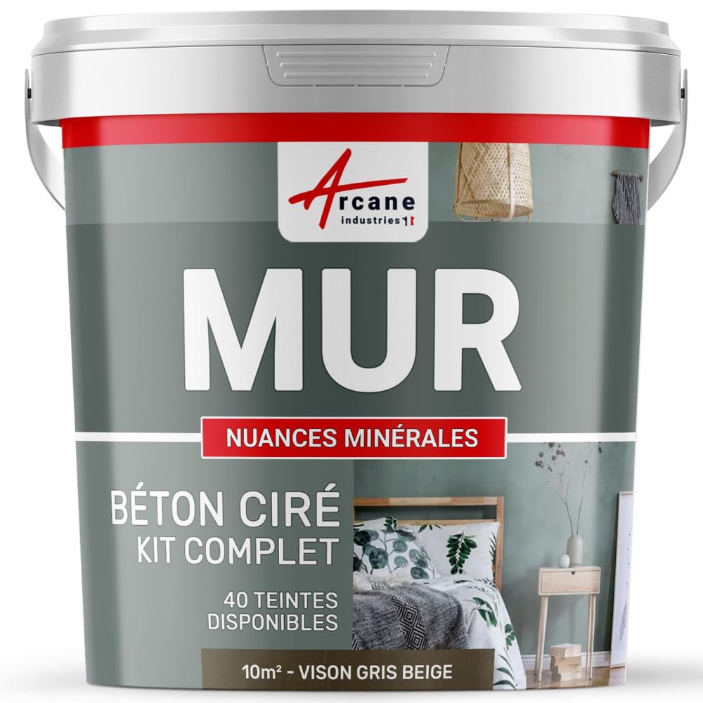 Wall Microcement Kit - NUANCES MINERALES Mink Gray Beige - 10 m² - Matte Finish