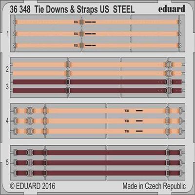 (EDP36348) - Eduard 1:35 Photo-Etched Tie-Downs & Straps, US Steel