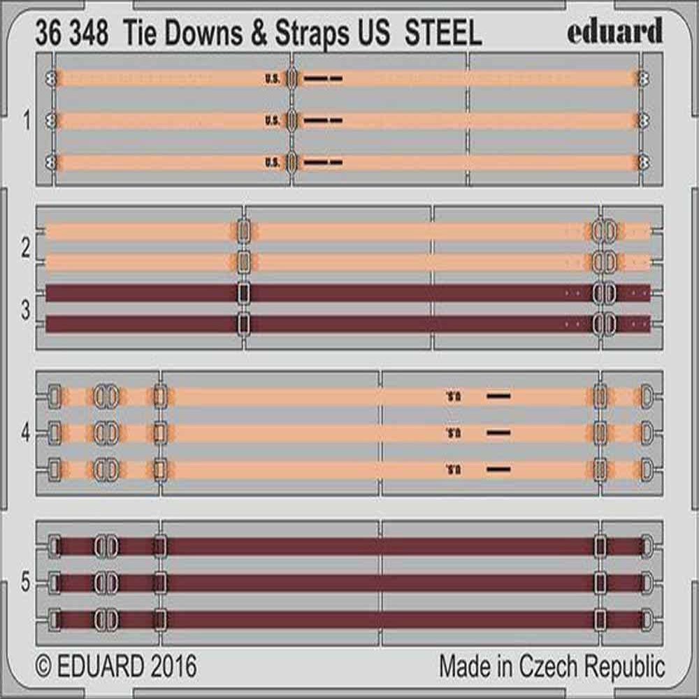 (EDP36348) - Eduard 1:35 Photo-Etched Tie-Downs & Straps, US Steel